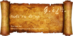 Győry Éva névjegykártya